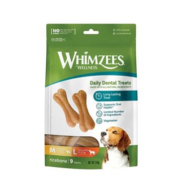 Whimzees Rice Bone Medium-Large 9 Pack
