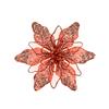 Sequin-Chiffon Poinsettia Clip Burgundy