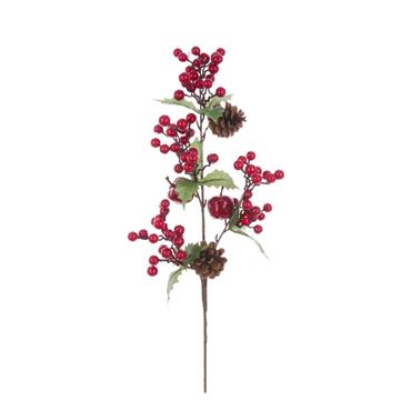 Berry Pinecone Spray 71cm