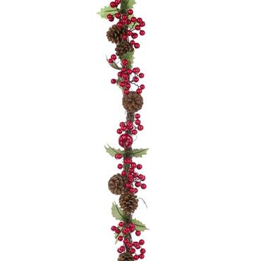 Berry Pinecone Garland 182cm