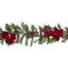 Poinsettia Berry Pine Garland