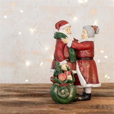 Mr And Mrs Santa Claus 15.5cm