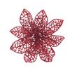 Red Glitter Poinsettia Clip 15cm