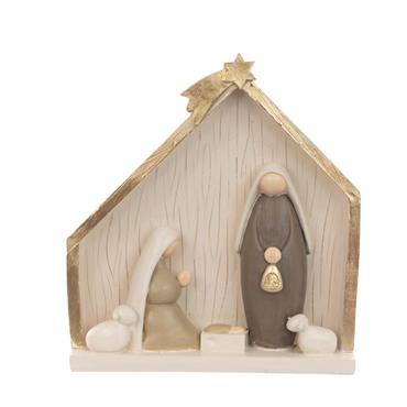 Neutral Nativity Scene 18cm
