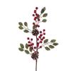 Holly With Berry & Pinecone Spray