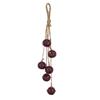 Metal Bell Star Hanger Burgandy 50Cm