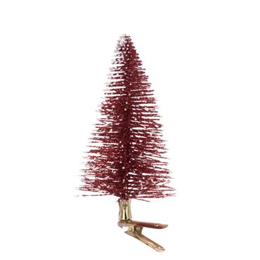 Glitter Tree Clip Red 10cm