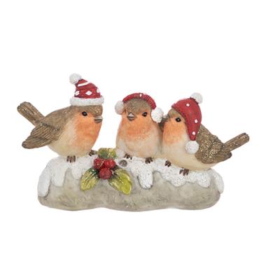 Resin Robins In Santa Hats