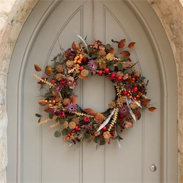 Floralsilk Autumn Daisy & Berry Wreath