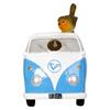 Vivid Arts Blue Camper Van Robin Birdhouse Ornament