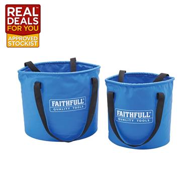 Faithfull Collapsible Bucket Pack 12l & 20l