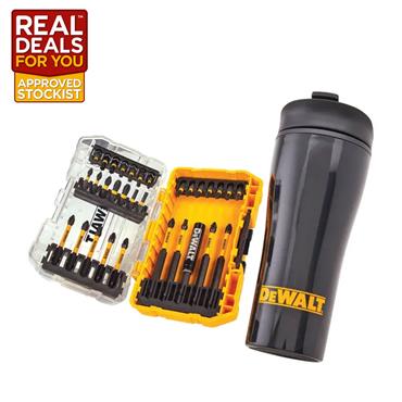 Dewalt Flextorq Bit Set & Travel Mug 32 Piece