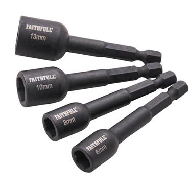 Faithfull Impact Nut Driver Set 4 Piece