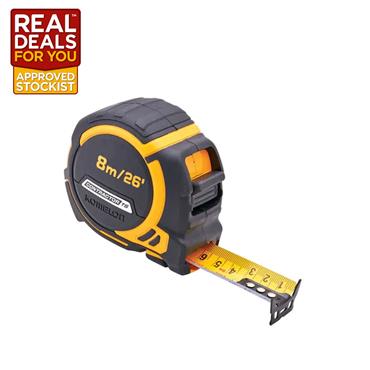 Komelon Contractors Tape With Free Belt Clip 8m