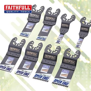 Faithfull Multi-Tool Speed Edge Blade Set 8 Piece