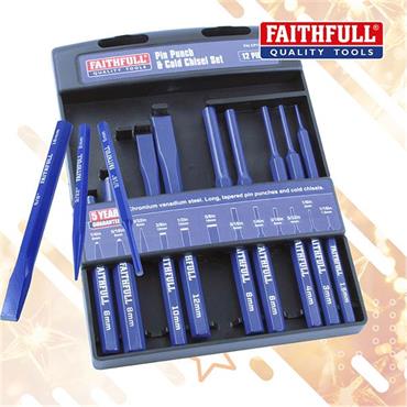 Faithfull Punch & Chisel Set 12 Piece