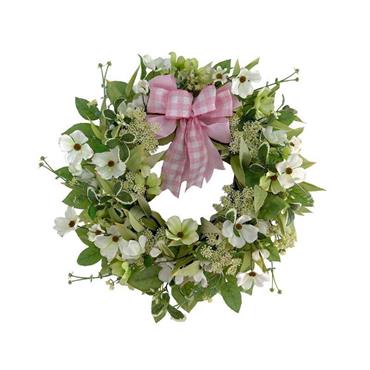 Floral Wreath Dogwood Lace 66cm