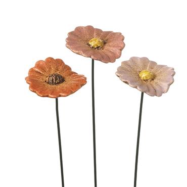 Ceramic Daisy Stake Assorted