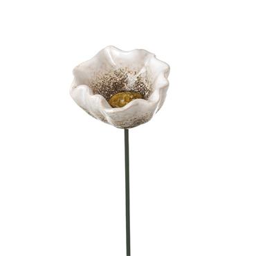 Heaven Sends White Poppy Ceramic Flower 5.1x4.9x2.9cm