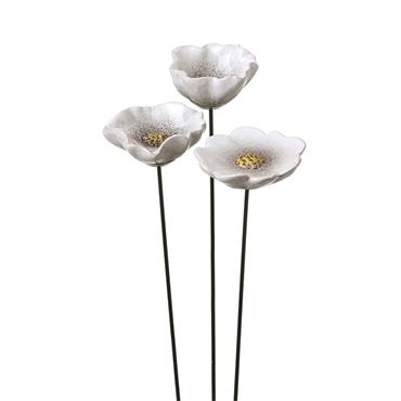 Heaven Sends White Ceramic Flower 6.7x6.4x3.8cm