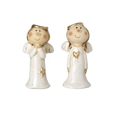 Angels In White Dresses Decoration 8cm Assorted
