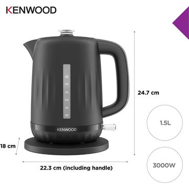 Kenwood Ripple Kettle Black 1.5L