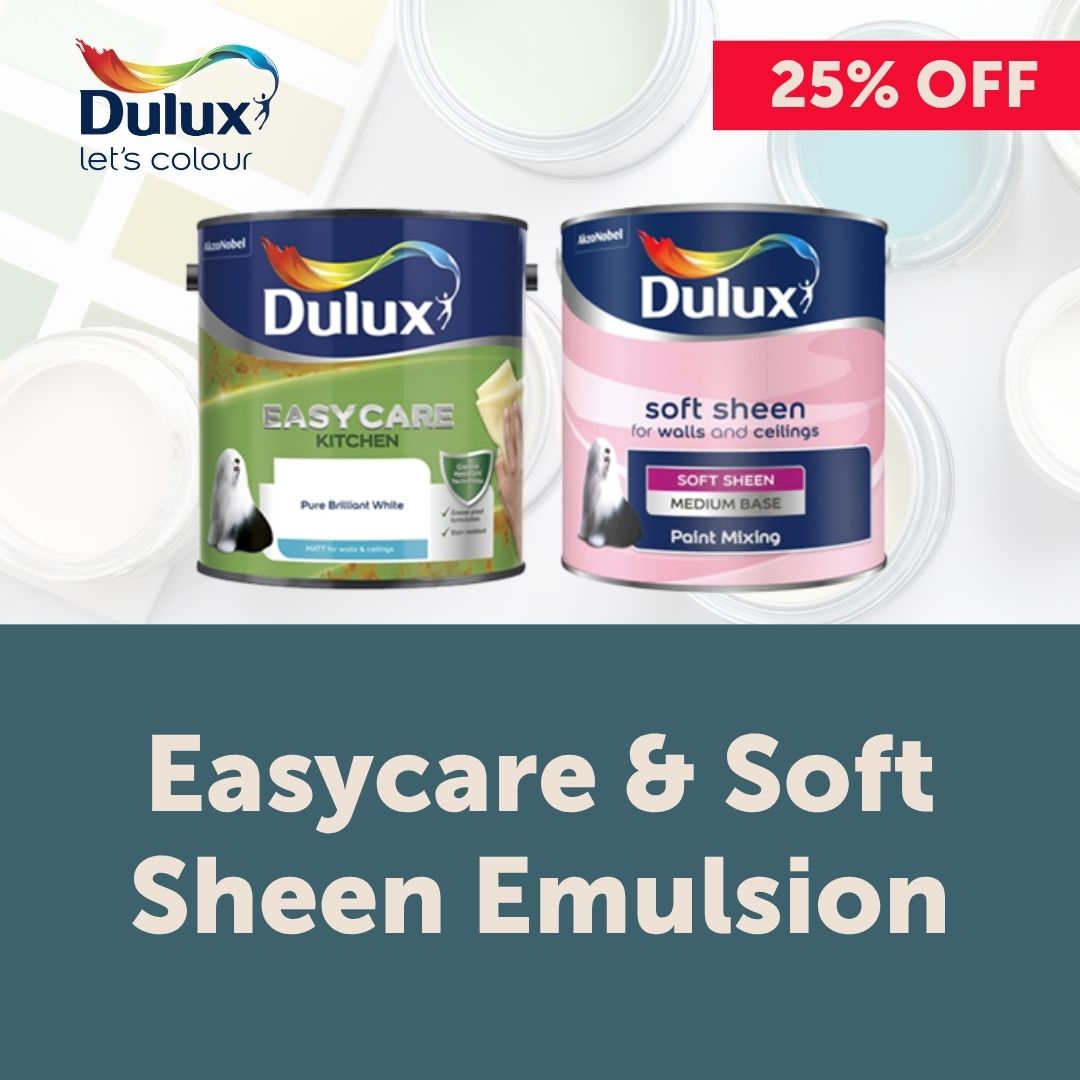 25% Off Dulux Easycare & Soft Sheen Emulsion