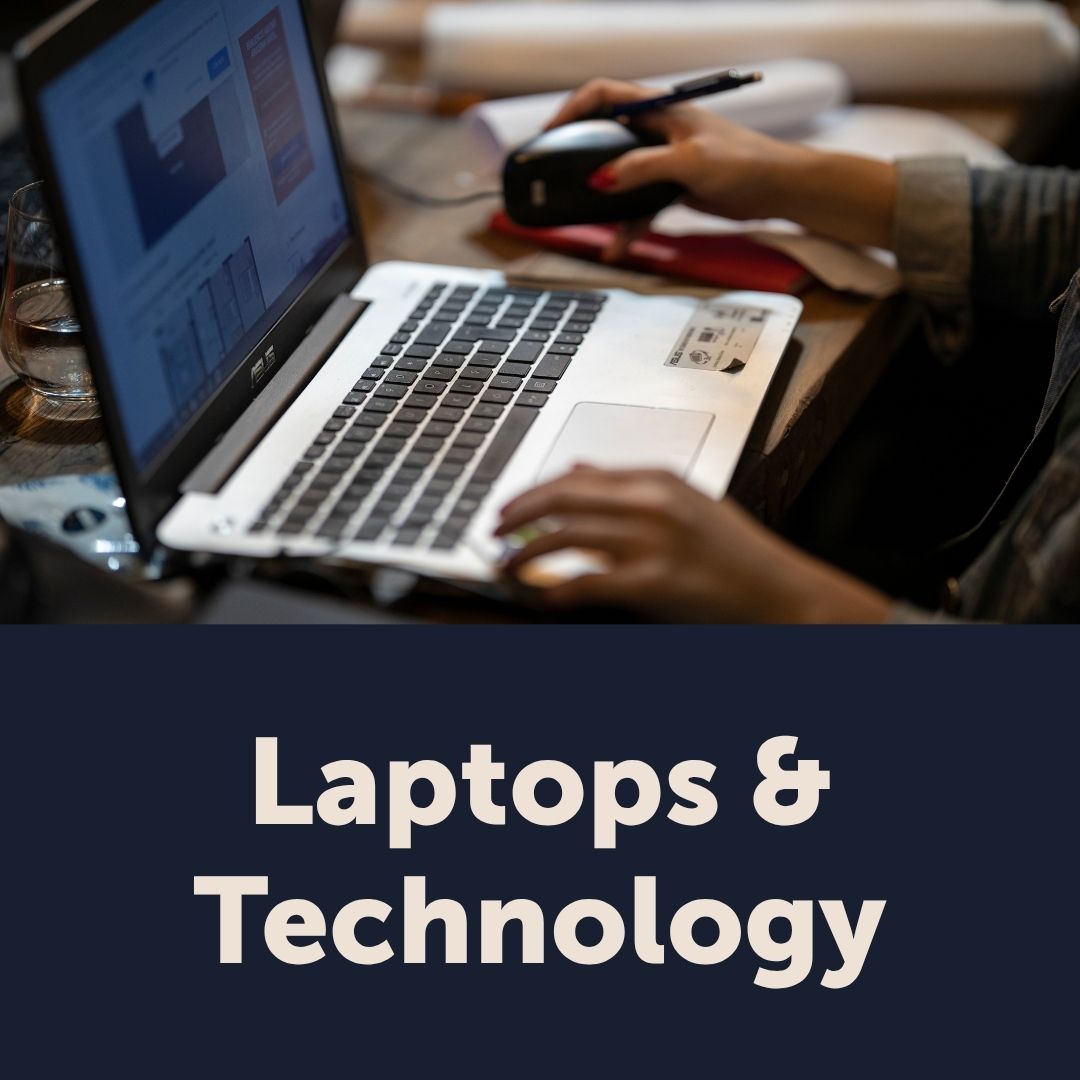 Laptops, tablets, power banks and accessories