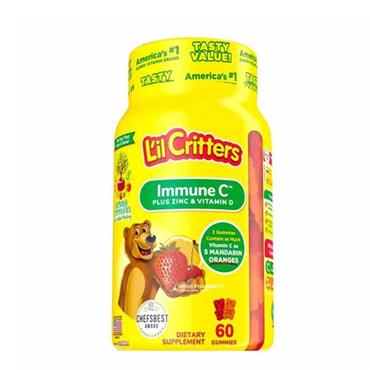 Lil Critters Immune C Plus Zinc & Vitamin D 60 Gummies