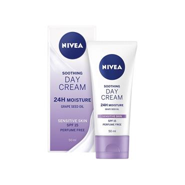Nivea Soothing Day Cream For Sensitive Skin Spf15 50ml