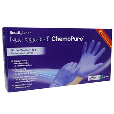 Nytraguard Chemopure Nitrile Gloves Box of 100 Large 