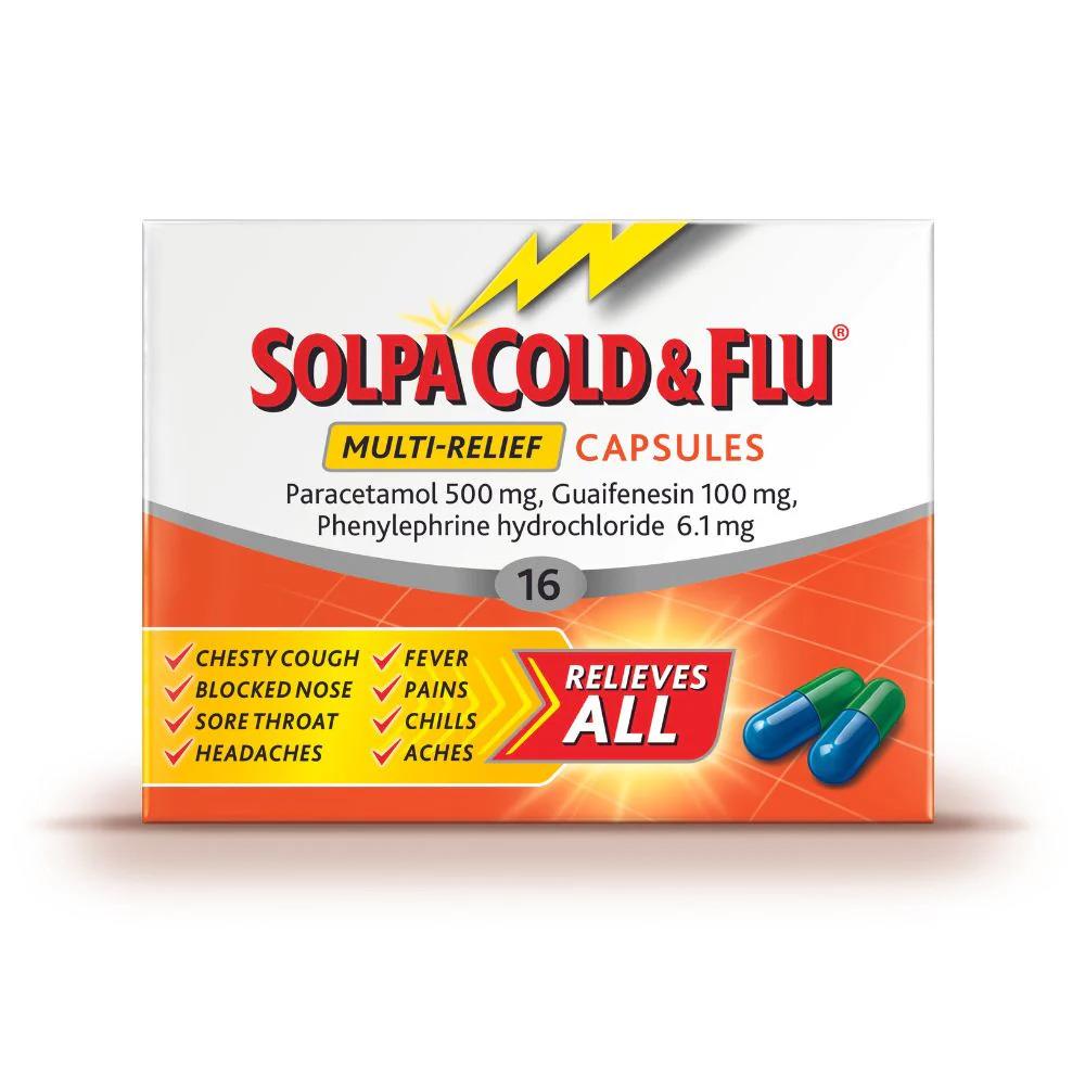 Solpa Cold & Flu 500Mg Capsules - 16 Pack | Maguire's Pharmacy ...