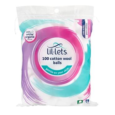 Lil-lets 100 Cotton Wool Balls