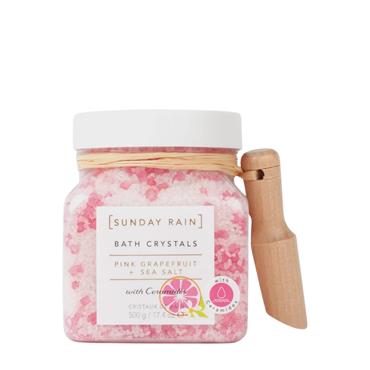 Sunday Rain Pink Grapefruit & Sea Salt Bath Crystals 500G