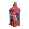 Straits Hexagonal Red Lantern with LED Candles 30cm