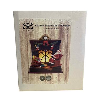 Straits LED Santa Reading By The Fireplace