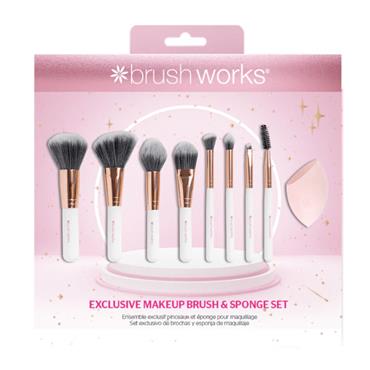 Brushworks Exclusive MakeUp Brush & Sponge 9 Piece Set