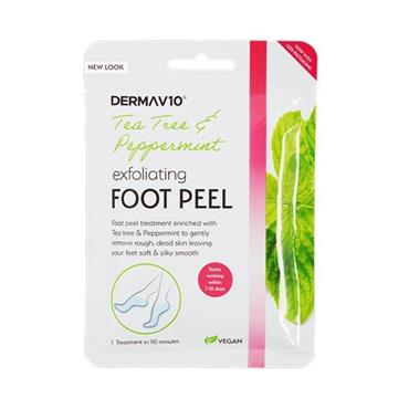 Dermav10 Tea Tree & Peppermint Exfoliating Foot Peel