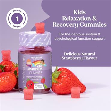 Novomins Kids Magnesium Gummies Strawberry 30 Pack