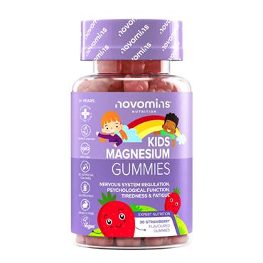 Novomins Kids Magnesium Gummies Strawberry 30 Pack