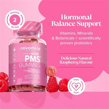Novomins PMS Gummies Raspberry 60Pack