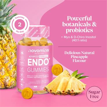Novomins Endo Gummies 60 Pineapple Flavoured Gummies