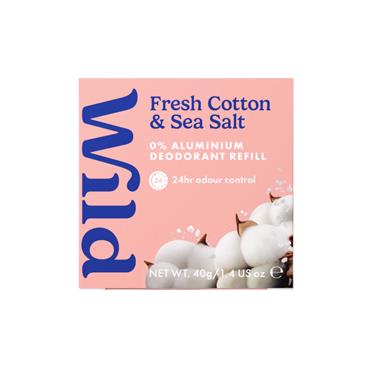 Wild Natural Deodorant Refill Fresh Cotton & Sea Salt