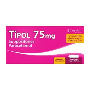 Tipol 500mg Paracetamol Suppositories 10 Pack