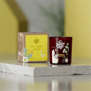 The Handmade Soap Company SOY CANDLE LEMONGRASS & CEDARWOOD 210g