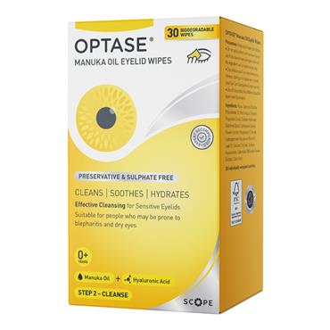 Optase Manuka Oil Eyelid 30 Wipes 