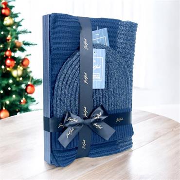Just Jack Winter Wear Hat & Scarf Set Navy