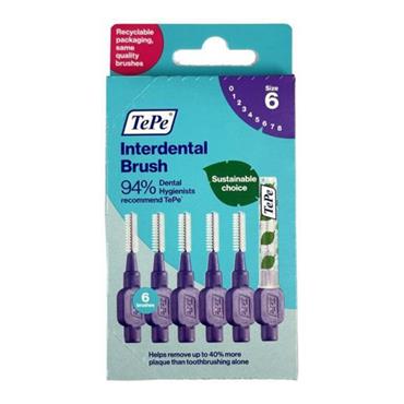 TePe Interdental 6 Brushes Size 6 Purple