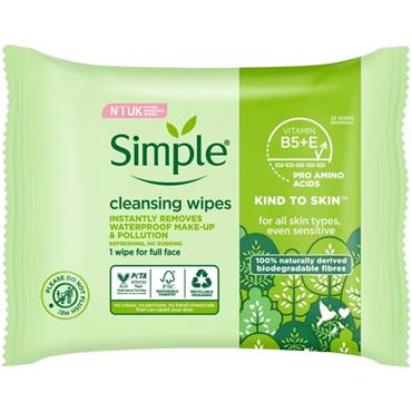 Simple Cleansing Wipes 25 Pack