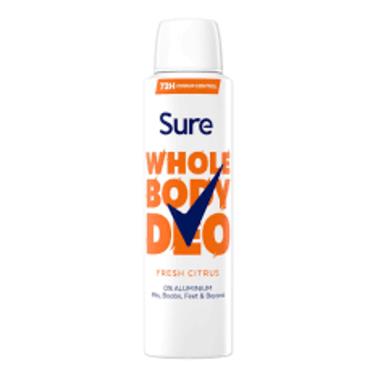 Sure Whole Body Deodorant  Fresh Citrus 150ml